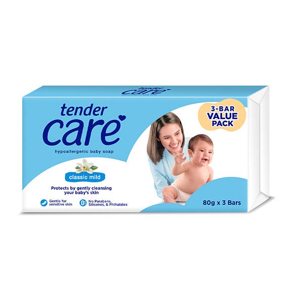 Classic Mild Baby Soap  80g 3-bar Multipack