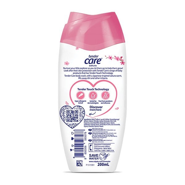 Sakura scent baby wash 200ml back