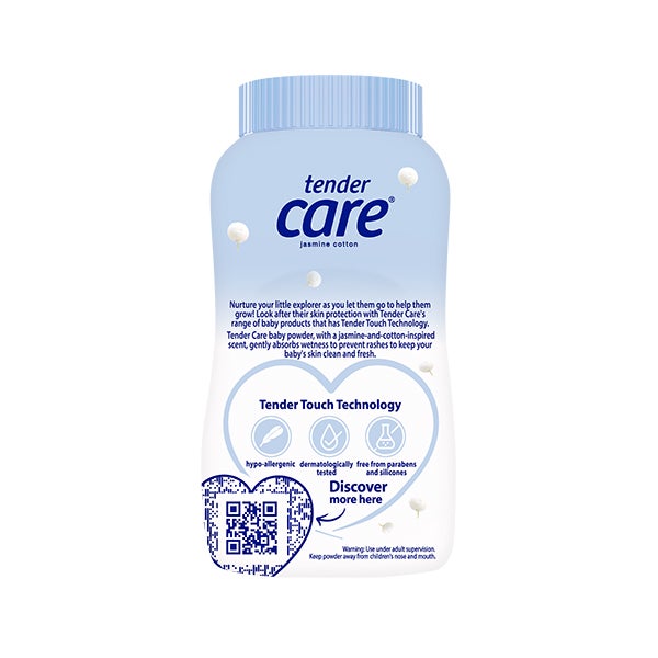 Jasmine cotton baby powder 100g back