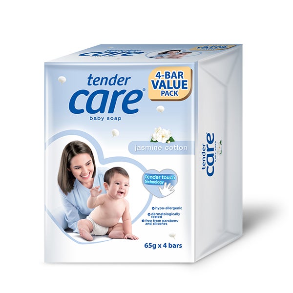 Jasmine cotton baby soap 65g 4-bar Multipack