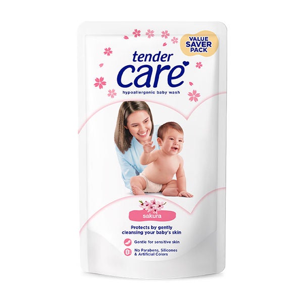 Sakura scent baby wash 600ml doy pack