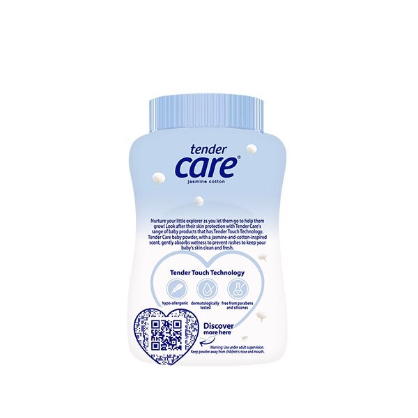 Jasmine cotton baby powder 50g back