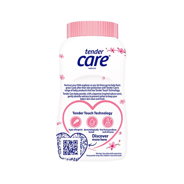Sakura scent baby powder 100g back